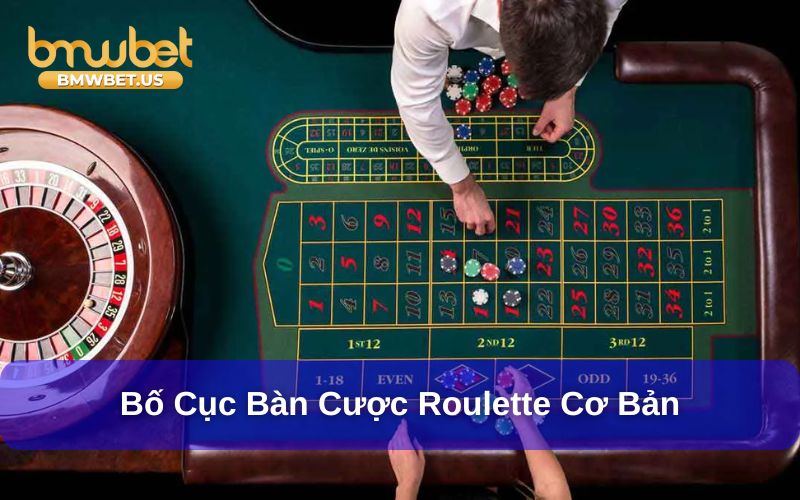 Bố cục bàn cược cơ bản của trò Roulette