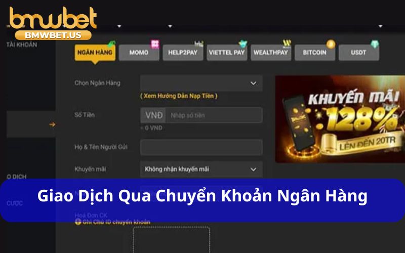 Giao dịch qua chuyển khoản ngân hàng
