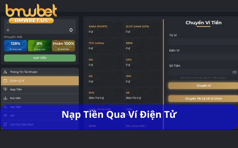 Nạp tiền qua ví điện tử